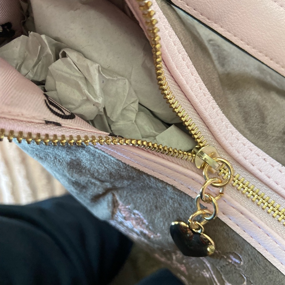 Juicy Couture Scottie dogs classic logo Pink and Brown Shoulder Bag - Picture 4 of 5
